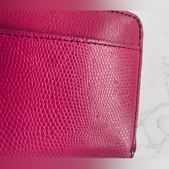 Diane Von Furstenberg Dark Pink Zip Around Wallet - Picture 10 of 13